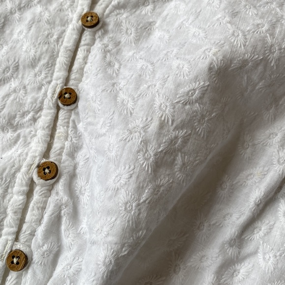 NWOT Roxy XS White cotton summer tie top - Picture 6 of 6